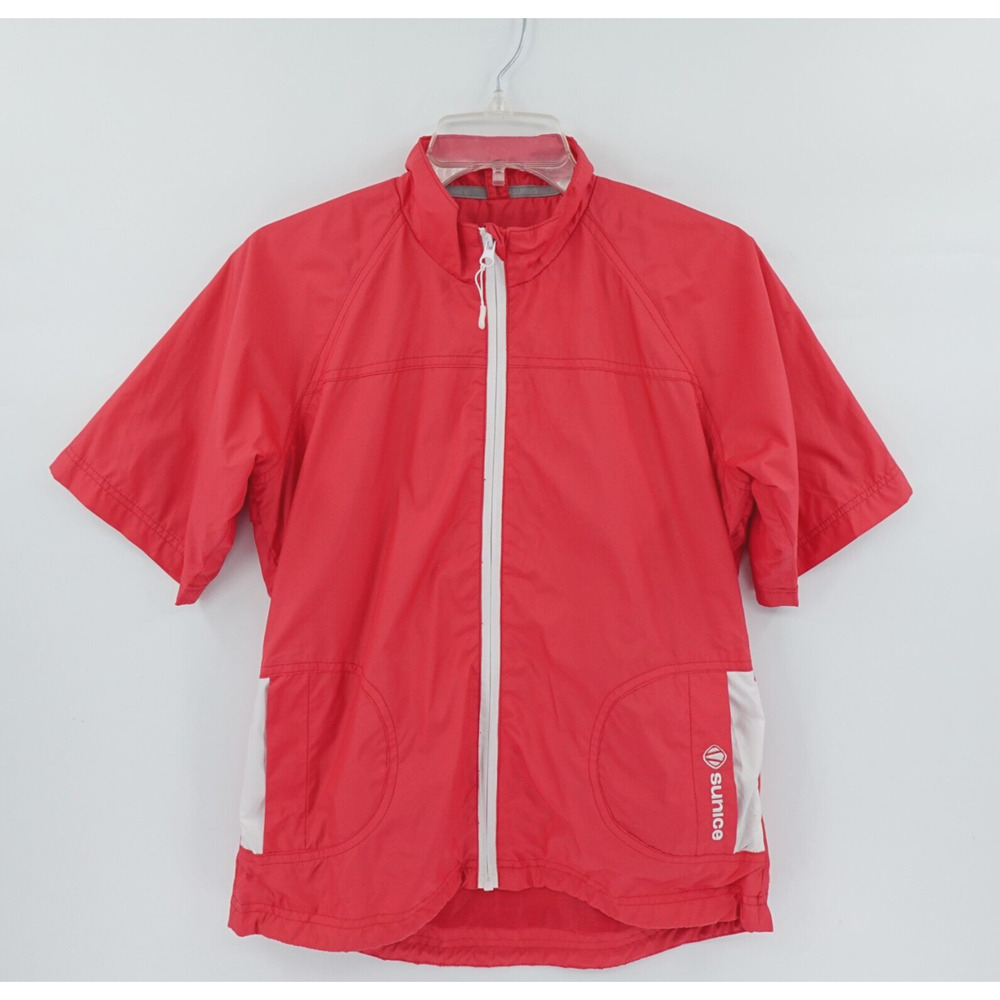 Sunice X20 CT Jacket Womens Medium Pink Golf Short Sleeve Athleisure Windbreaker